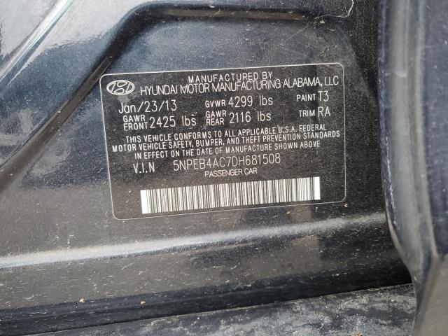 Photo 11 VIN: 5NPEB4AC7DH681508 - HYUNDAI SONATA 