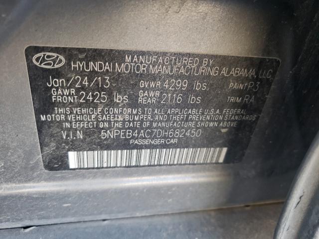 Photo 9 VIN: 5NPEB4AC7DH682450 - HYUNDAI SONATA GLS 