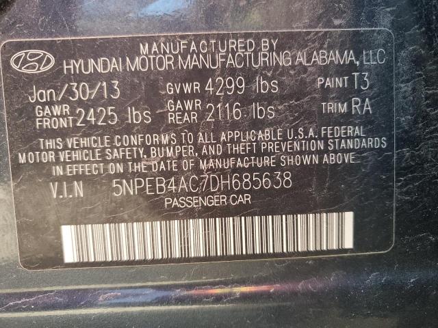 Photo 12 VIN: 5NPEB4AC7DH685638 - HYUNDAI SONATA GLS 