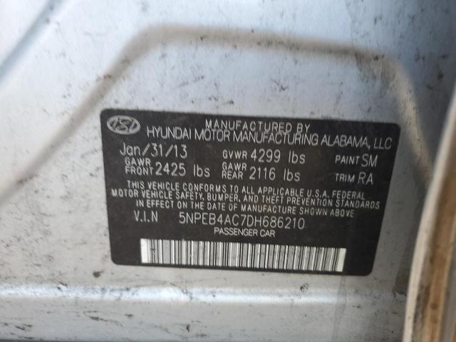 Photo 11 VIN: 5NPEB4AC7DH686210 - HYUNDAI SONATA GLS 