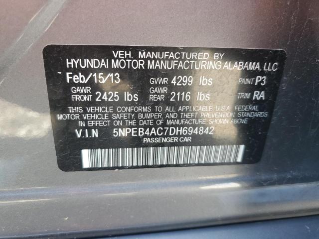 Photo 11 VIN: 5NPEB4AC7DH694842 - HYUNDAI SONATA GLS 