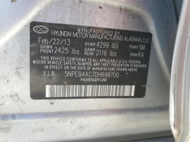 Photo 11 VIN: 5NPEB4AC7DH698700 - HYUNDAI SONATA GLS 