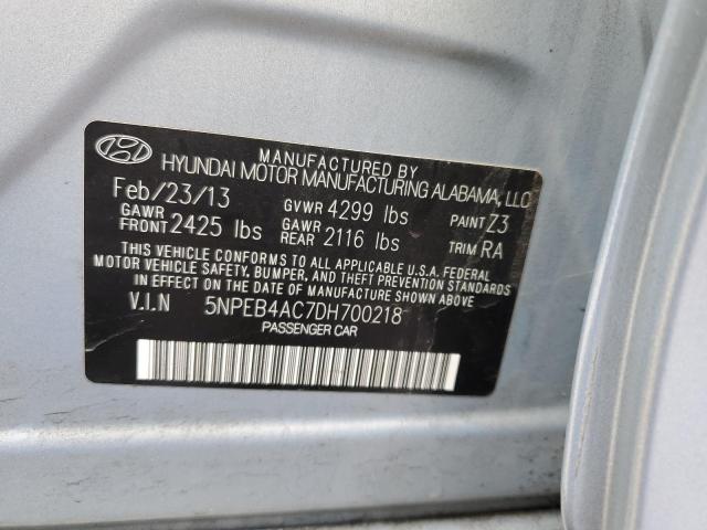 Photo 12 VIN: 5NPEB4AC7DH700218 - HYUNDAI SONATA GLS 