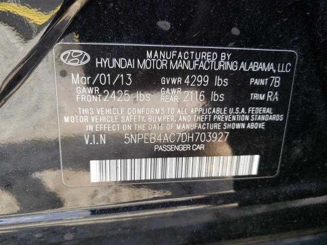 Photo 11 VIN: 5NPEB4AC7DH703927 - HYUNDAI SONATA GLS 