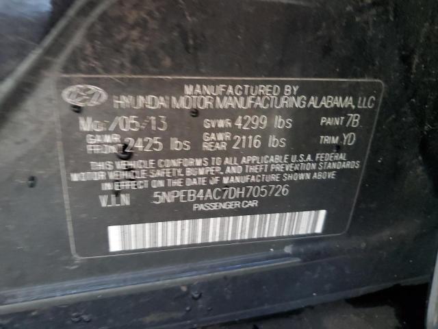 Photo 11 VIN: 5NPEB4AC7DH705726 - HYUNDAI SONATA GLS 