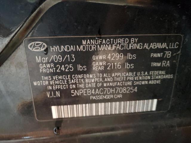 Photo 9 VIN: 5NPEB4AC7DH708254 - HYUNDAI SONATA GLS 