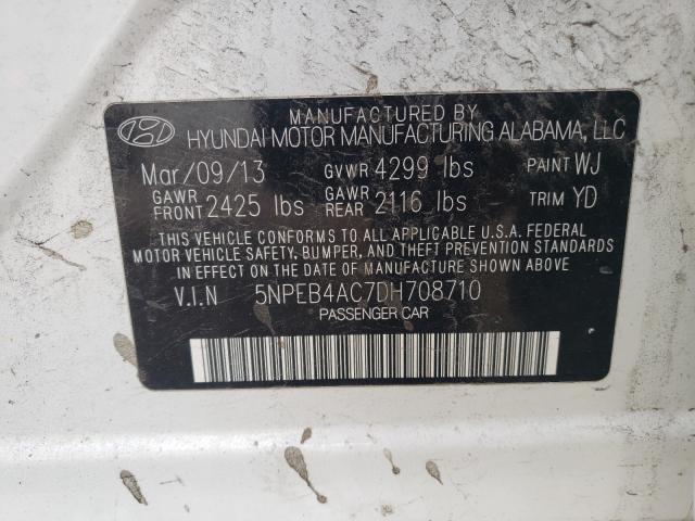 Photo 9 VIN: 5NPEB4AC7DH708710 - HYUNDAI SONATA GLS 