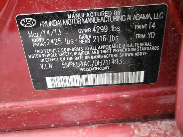 Photo 11 VIN: 5NPEB4AC7DH711493 - HYUNDAI SONATA GLS 