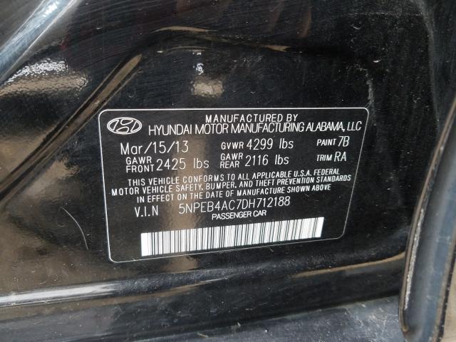 Photo 9 VIN: 5NPEB4AC7DH712188 - HYUNDAI SONATA GLS 