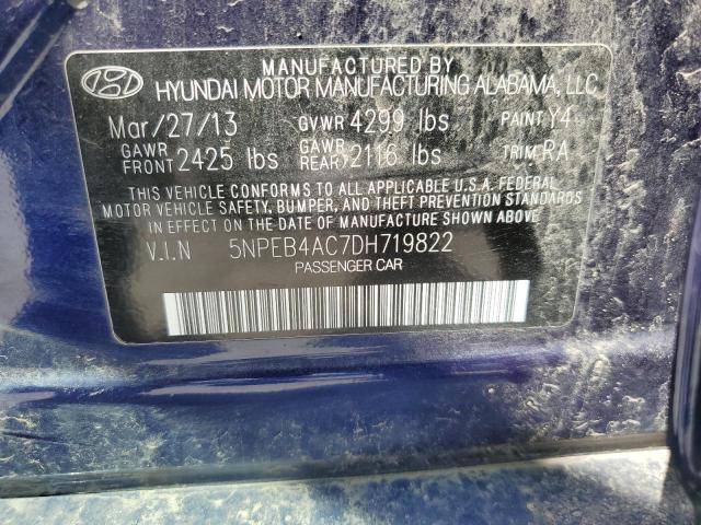 Photo 11 VIN: 5NPEB4AC7DH719822 - HYUNDAI SONATA GLS 