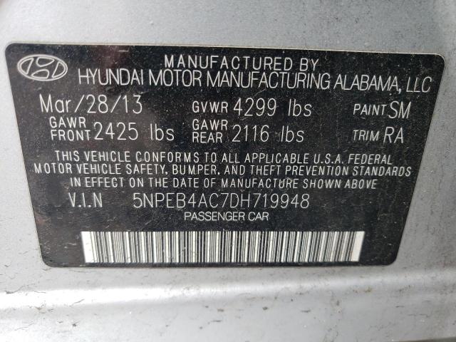 Photo 12 VIN: 5NPEB4AC7DH719948 - HYUNDAI SONATA 