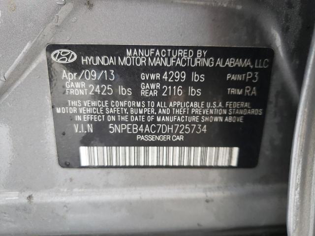 Photo 9 VIN: 5NPEB4AC7DH725734 - HYUNDAI SONATA GLS 