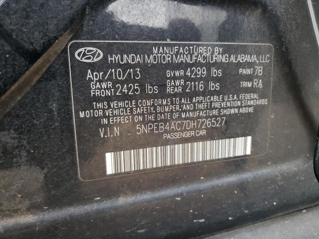 Photo 12 VIN: 5NPEB4AC7DH726527 - HYUNDAI SONATA GLS 