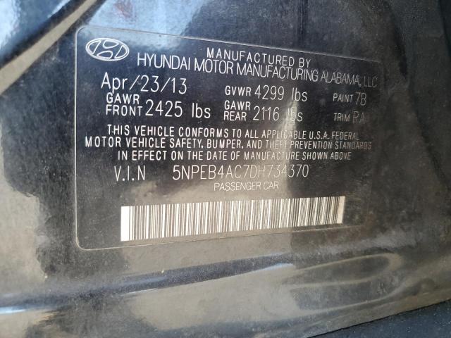 Photo 11 VIN: 5NPEB4AC7DH734370 - HYUNDAI SONATA 