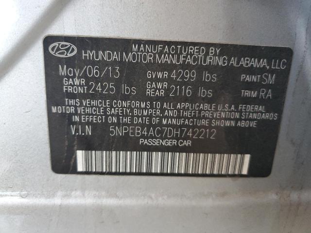 Photo 11 VIN: 5NPEB4AC7DH742212 - HYUNDAI SONATA 