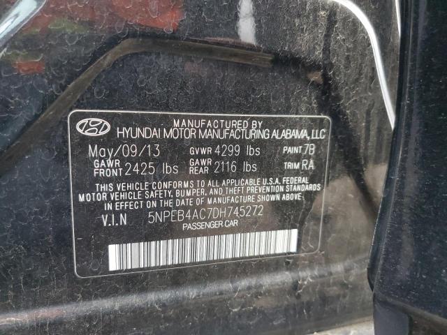 Photo 11 VIN: 5NPEB4AC7DH745272 - HYUNDAI SONATA 