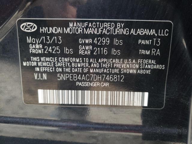 Photo 9 VIN: 5NPEB4AC7DH746812 - HYUNDAI SONATA GLS 