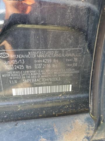 Photo 12 VIN: 5NPEB4AC7DH760063 - HYUNDAI SONATA 