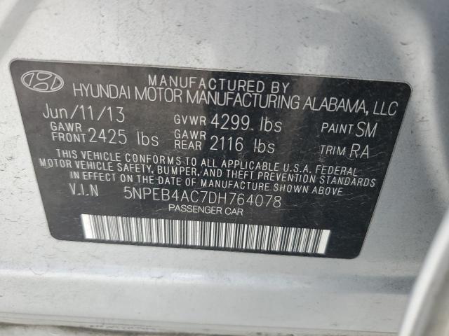 Photo 12 VIN: 5NPEB4AC7DH764078 - HYUNDAI SONATA 