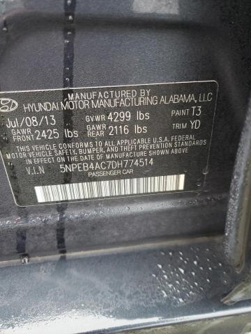 Photo 12 VIN: 5NPEB4AC7DH774514 - HYUNDAI SONATA GLS 