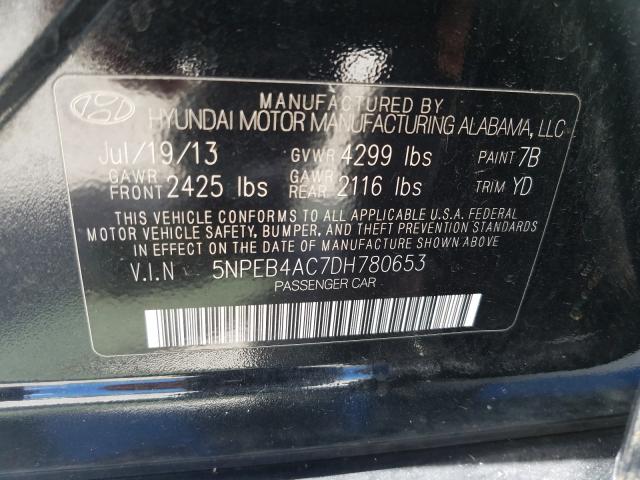 Photo 9 VIN: 5NPEB4AC7DH780653 - HYUNDAI SONATA GLS 