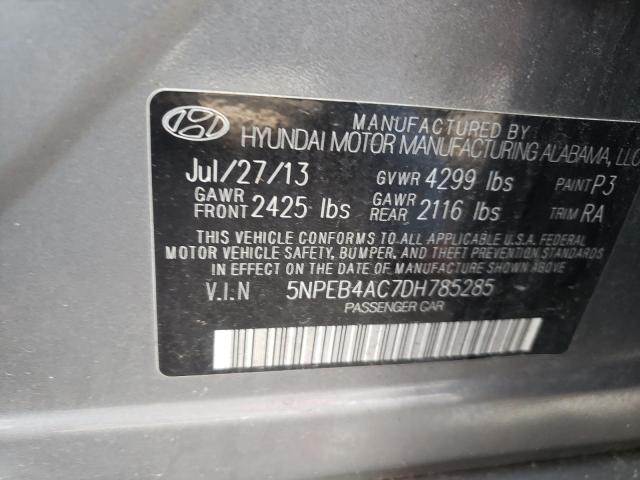 Photo 9 VIN: 5NPEB4AC7DH785285 - HYUNDAI SONATA GLS 