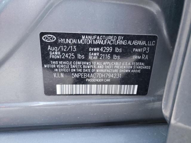 Photo 11 VIN: 5NPEB4AC7DH794231 - HYUNDAI SONATA 