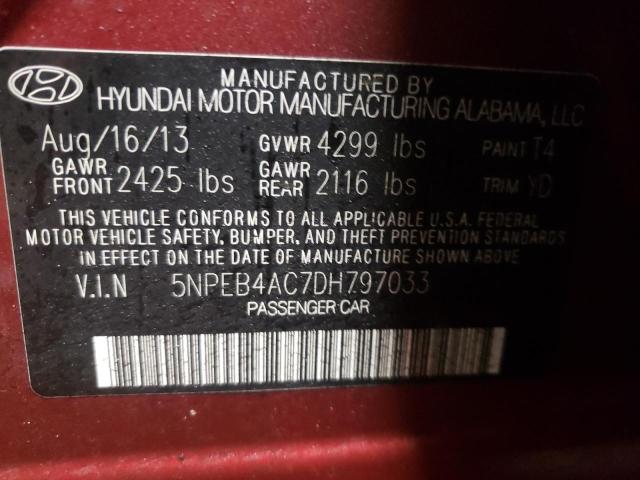 Photo 9 VIN: 5NPEB4AC7DH797033 - HYUNDAI SONATA GLS 