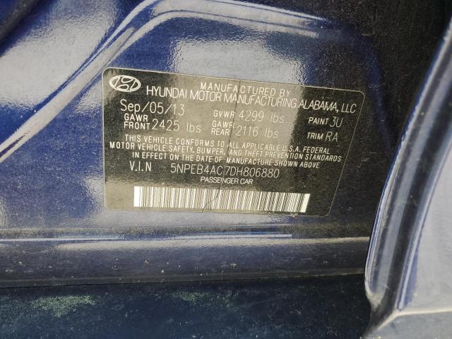 Photo 11 VIN: 5NPEB4AC7DH806880 - HYUNDAI SONATA 