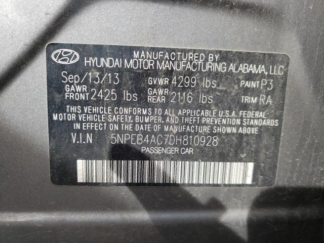 Photo 9 VIN: 5NPEB4AC7DH810928 - HYUNDAI SONATA GLS 