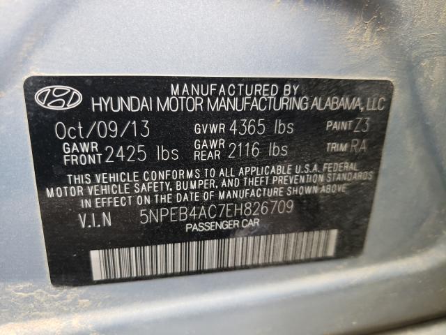 Photo 9 VIN: 5NPEB4AC7EH826709 - HYUNDAI SONATA GLS 