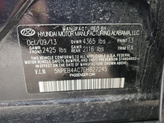 Photo 9 VIN: 5NPEB4AC7EH827245 - HYUNDAI SONATA 