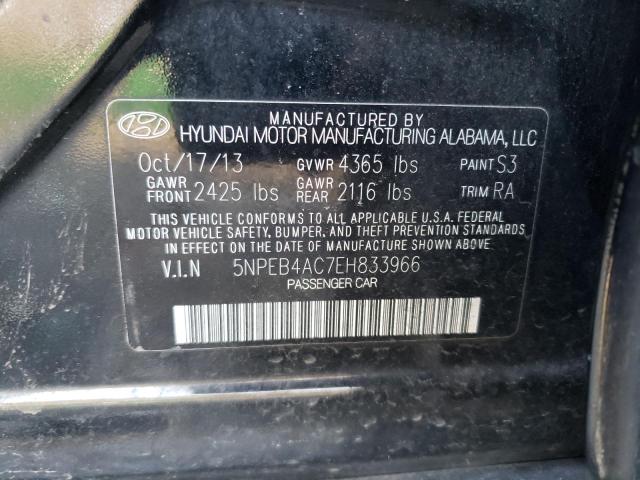 Photo 9 VIN: 5NPEB4AC7EH833966 - HYUNDAI SONATA GLS 