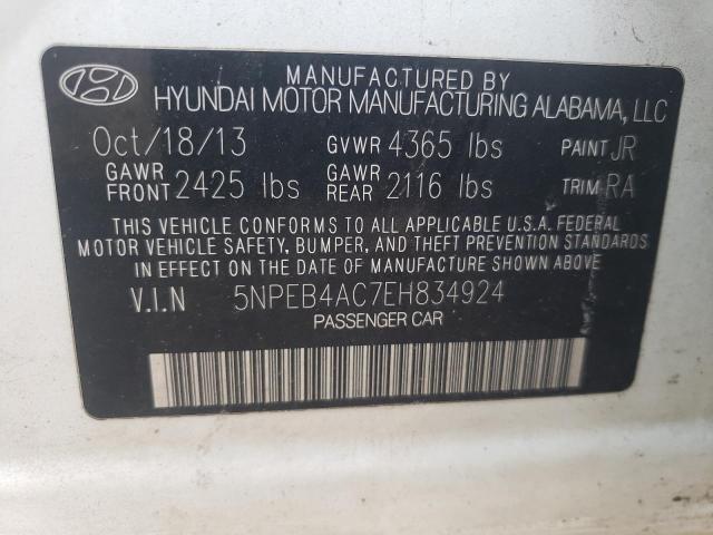 Photo 9 VIN: 5NPEB4AC7EH834924 - HYUNDAI SONATA GLS 