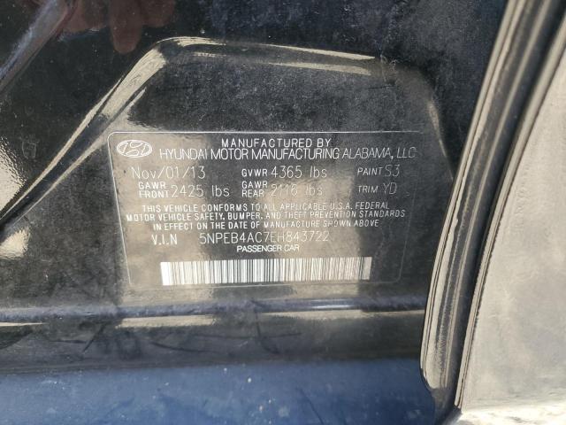 Photo 11 VIN: 5NPEB4AC7EH843722 - HYUNDAI SONATA 