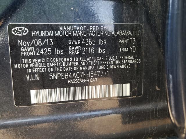 Photo 9 VIN: 5NPEB4AC7EH847771 - HYUNDAI SONATA 