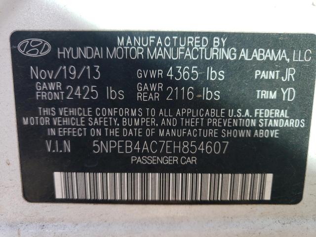 Photo 9 VIN: 5NPEB4AC7EH854607 - HYUNDAI SONATA GLS 