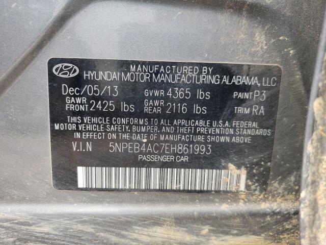 Photo 9 VIN: 5NPEB4AC7EH861993 - HYUNDAI SONATA GLS 