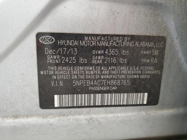 Photo 11 VIN: 5NPEB4AC7EH868765 - HYUNDAI SONATA GLS 