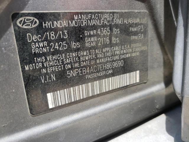 Photo 11 VIN: 5NPEB4AC7EH869690 - HYUNDAI SONATA GLS 