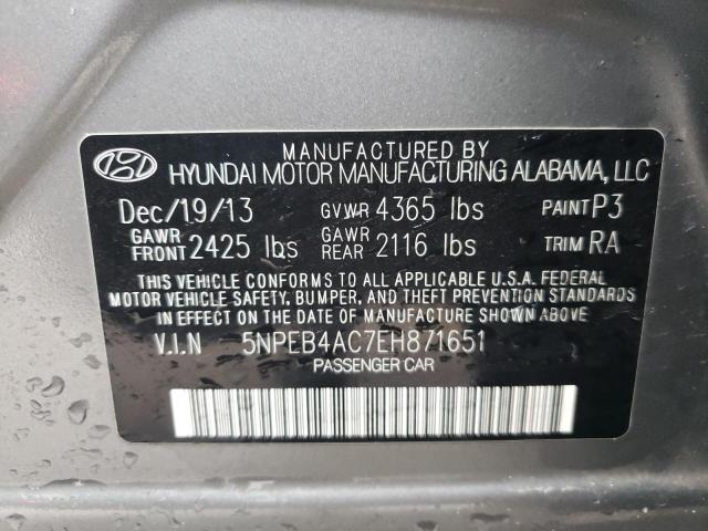 Photo 9 VIN: 5NPEB4AC7EH871651 - HYUNDAI SONATA GLS 