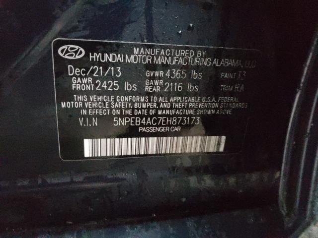 Photo 9 VIN: 5NPEB4AC7EH873173 - HYUNDAI SONATA GLS 