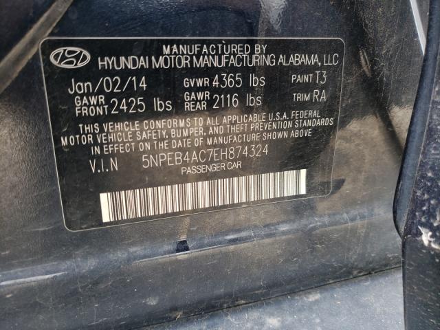 Photo 9 VIN: 5NPEB4AC7EH874324 - HYUNDAI SONATA GLS 