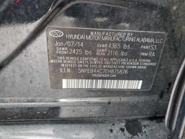 Photo 11 VIN: 5NPEB4AC7EH875876 - HYUNDAI SONATA 