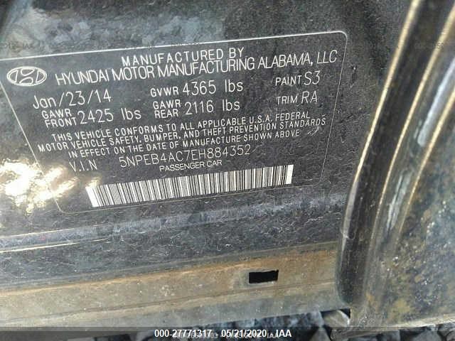 Photo 8 VIN: 5NPEB4AC7EH884352 - HYUNDAI SONATA 