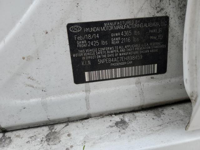 Photo 12 VIN: 5NPEB4AC7EH898459 - HYUNDAI SONATA GLS 