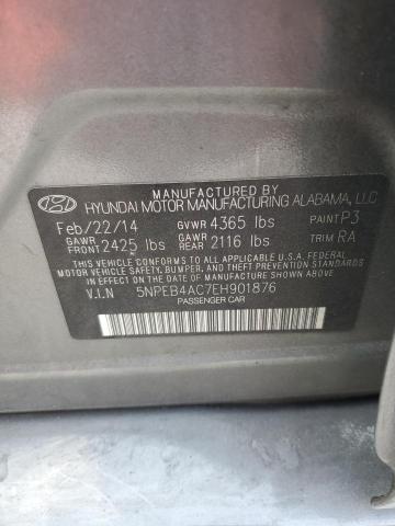 Photo 12 VIN: 5NPEB4AC7EH901876 - HYUNDAI SONATA GLS 