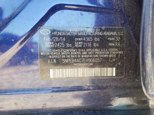 Photo 9 VIN: 5NPEB4AC7EH906057 - HYUNDAI SONATA GLS 