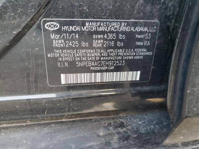 Photo 9 VIN: 5NPEB4AC7EH912523 - HYUNDAI SONATA GLS 