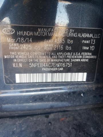 Photo 11 VIN: 5NPEB4AC7EH916751 - HYUNDAI SONATA 